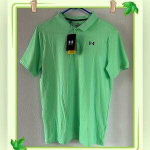 Under Armour Boys Matchplay Performance Polo UPF50 Matrix Green Size YXL